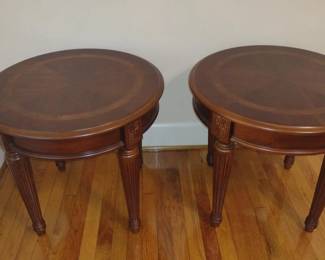 Pair Round End Tables