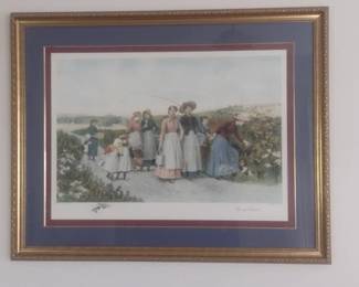 Berry Pickers Framed Art