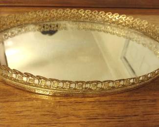 Mirrored Filigree Tray