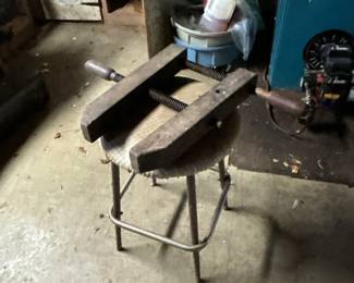 Antique Wood Clamp Press