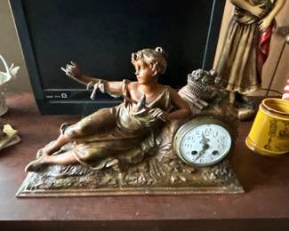 Figural Mantle Clock