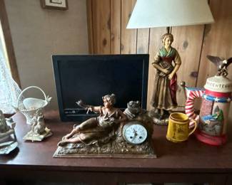 Figural Mantle Clock and More