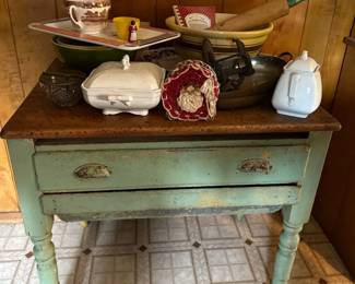 Antique 1 drawer Side Table