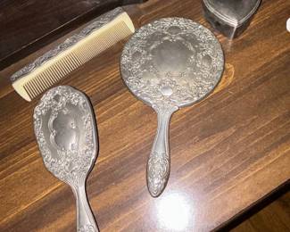 Vintage Silver Plated Hand Mirrors