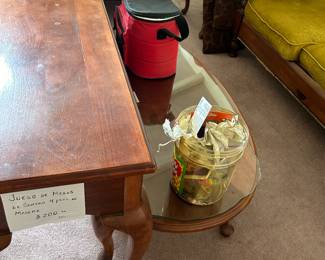 Set of 4 cherry wood tables 