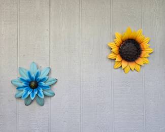 Outdoor Metal Wall Flowers