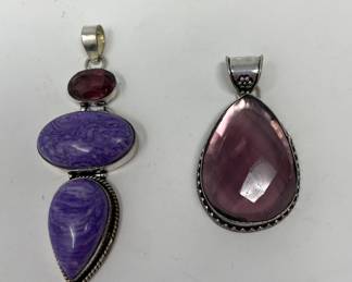 Left to Right

Pyrite • Amethyst • Sterling Pendant

Charoite Amethyst Quartz • Sterling Pendant