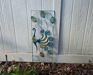 Metal Peacock wall art 