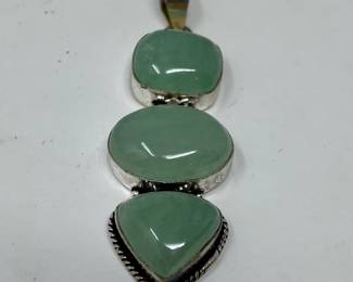 Green Aventurine • Sterling Pendant 
