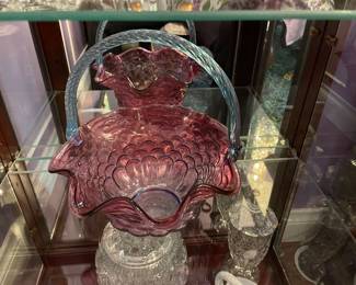 FENTON Glass Basket