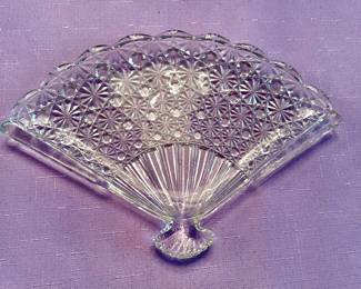 Vintage Glass Fan Tray