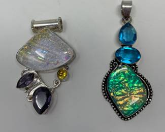 Left to Right

Dichroic Glass • Amethyst • Citrine • Sterling Pendant

Australian Doublet Opal • Blue Topaz • Sterling Pendant