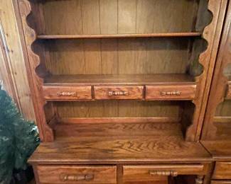Young Hinkle Oak Desk and Bookcase