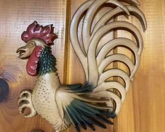 Vintage metal wall art turkeys