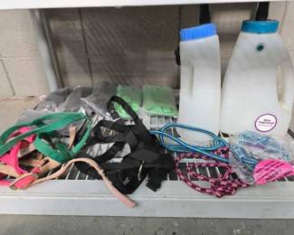 2910  Livestock Feeding Bottles, Rope Halter with Snaps, and Harnesses 