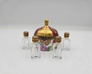 1958  Limoges France Bottle Trinket Box 