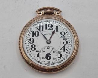 1131  10KGF Illinois Pocket Watch 