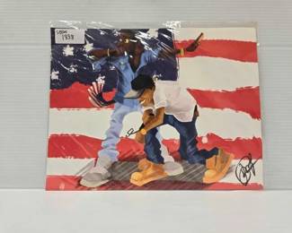1838  Jay Z and Kanye West With American Flag Art 