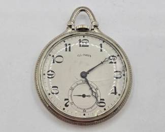 1122  14KGF Illinois Pocket Watch 