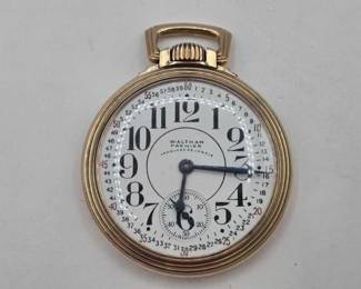 1126  10KGF Waltham Premier Vanguard 23 Jewels Pocket Watch 