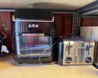 6030  Cuisineart Toaster and Aria Digital Air Fryer Oven 