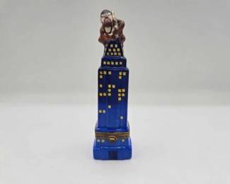 1960  Empire State Building with King Kong Limoges Trinket Box 