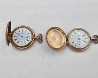 1132  2 Columbia Pocket Watches 