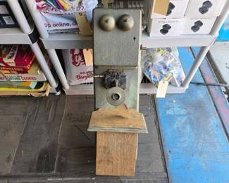 3536  Vintage StrombergCarlson Wooden Telephone 