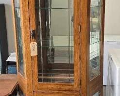 2516  Mirrored Corner Curio Cabinet 