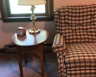 Matching end tables & coffee table.  single drawer in table &  coffee table has two drawers