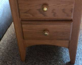 Two drawer matching end tables.
