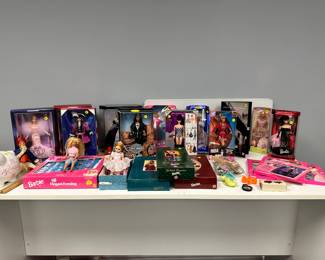 Barbies, Barbie Clothes, etc.