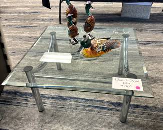 Glass and Chrome Table, Decor