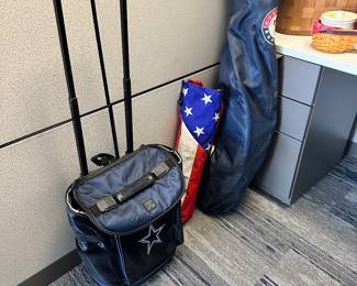 Collapsible Chairs, Cowboys Cooler