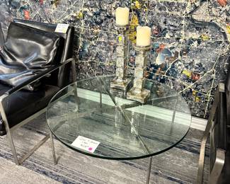 Glass and Chrome Table
