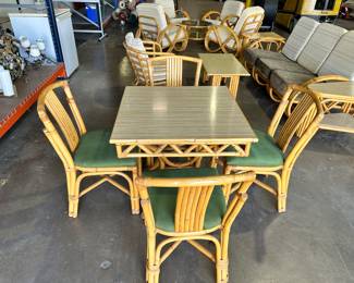 Rattan Table with 4 Chairs