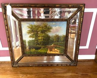Oil painting, Mirrored Frame