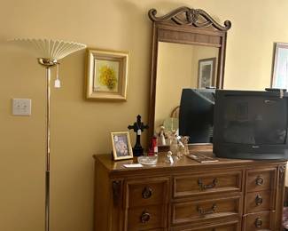 Pecan Wood Triple Dresser