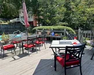 Garden Treasures Rectangle Table 6 Arm Chairs