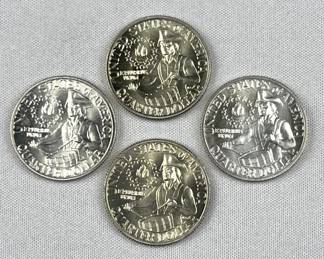 (4) Silver Drummer Quarters, Brilliant Unc. 40%