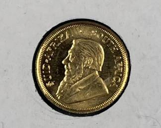 1/10th Oz Gold Kreugerrand 1980 South Africa