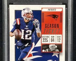 2018 Panini Contenders Tom Brady PSA 8