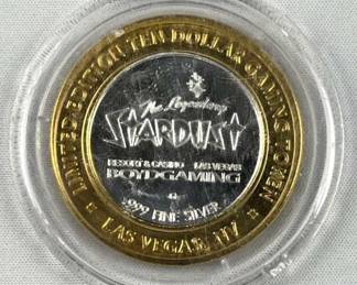 0.6oz Silver Vintage Stardust Casino Token