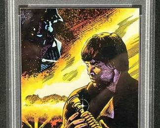 1994 Star Wars Galaxy Luke & Vader PSA 9