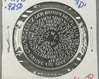 1999 Sterling Silver German 10 Deutsche Mark