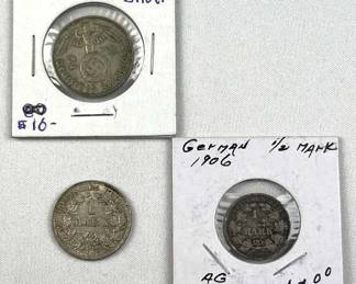 (3) 1906-1937 Germany Silver Coins
