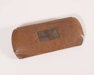 "House of Vision" ostrich skin eyeglass case