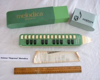 Hohner “Soprano” Melodica made in Germany, hardboard case, metal body in excellent condition w/ instructions