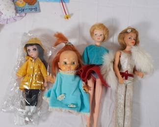 Closeup of some of the dolls available 