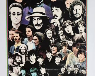 Original 1970s vintage poster The Beatles Rock & Roll Music